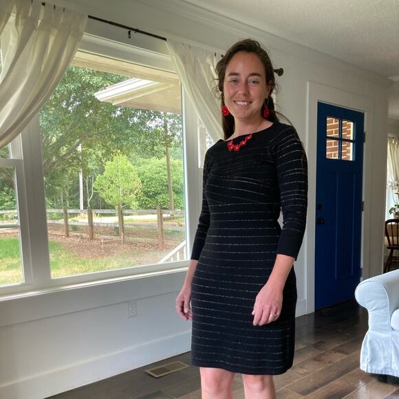 White House Black Market Black Sweater Dress, S - Picture 1 of 6